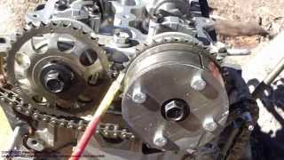 How to assemble engine VVTi Toyota Part 30 Timing chain setup and installation [upl. by Gnouh]