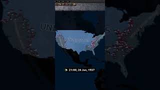 US Coastal States vs Inland States  Hoi4 Timelapse [upl. by Enyahc172]