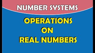 Number Systems  Operations On Real numbers  Maths  Letstute [upl. by Dalury]