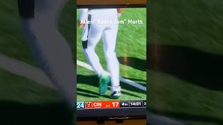 Jalen Hurts Shoes Blown Off Gone Wrong Mismatched Retro Jordan Cleats Eagles Vs Bengals Highlights [upl. by Oak]