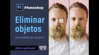 CÓMO eliminar objetos en Photoshop  Técnica profesional [upl. by Beitch]