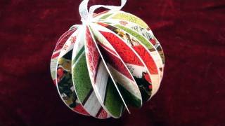 How To make a Paper Ball Christmas Ornament [upl. by Karilla]