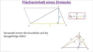 63 Flächeninhalt Dreieck [upl. by Deana]