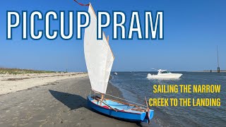 Narrow creek sailing on a Michalak Piccup Pram [upl. by Odranreb]