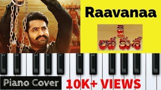 RAAVANA  Easy Piano Tutorial  Jai Lava Kusa Jr NTR Devi Sri Prasad [upl. by Novek]