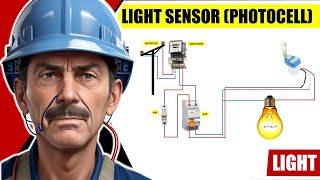 how to install a photocell on a light  photocell sensor connection [upl. by Ytsirhk]