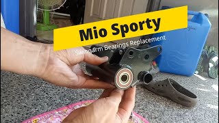 HOW TO REPLACE SWINGARM BEARINGS  MIO SPORTY [upl. by Araic621]