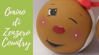 Tutorial Omino di zenzero in stile country gingerbread countrychristmas decorations [upl. by Asirap]