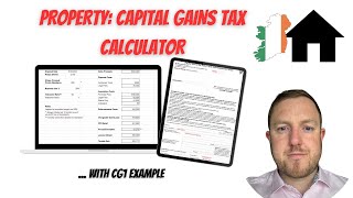 Irish Property Capital Gains Calculator  CG1 Form Example [upl. by Aznecniv248]