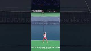 Forehand unleashed 💥 Iga Swiatek vs Badosa  Billie Jean King Cup igaswiatek bjkcup [upl. by Atsugua]