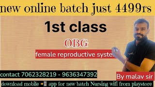 OBG 1ST CLASS FEMALE REPRODUCTIVE SYSTEM [upl. by Eanod221]