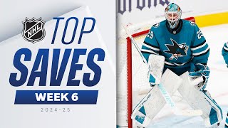 NHLs Top Saves of Week 6  202425 Highlights [upl. by Yhtur]