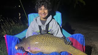 MY BIGGEST CARP EVER 20LB Using pack bait common carp fishing at lake storey illinois [upl. by Yttel]