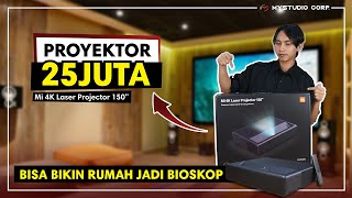 UNBOXING  PROYEKTOR 25JUTA  Xioami Mi 4K Laser Projector 150quot [upl. by Naraj]