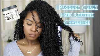 1 Product Curly Hair Routine Challenge [upl. by Primaveria]