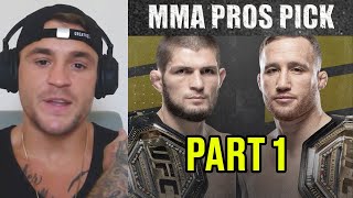 MMA Pros Pick  Khabib Nurmagomedov vs Justin Gaethje UFC254  Part 1 [upl. by Norven30]