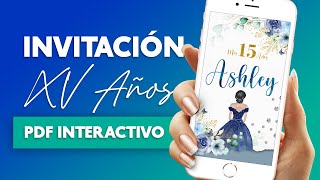 Invitación XV años en PDF interactivo [upl. by Ahsimin]