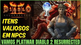 Farmando itens valiosos em NPCs  Platina de Diablo 2 Resurrected [upl. by Ahsenek]