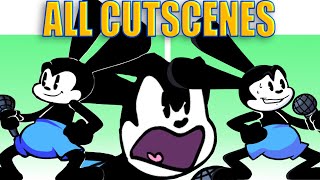 Friday Night Funkin VS Oswald The Lucky Rabbit ALL CUTSCENES FNF ModHard Mickey Mouse Bro [upl. by Fisken]