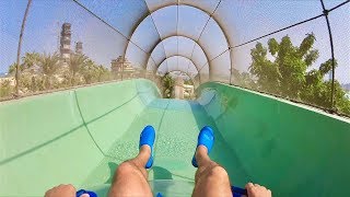 The Surge Waterslide Ride at Aquaventure Waterpark in Dubai [upl. by Hakvir]