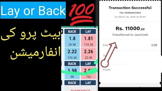 Betpro exchange Lay or Back kia ha full information [upl. by Perpetua]