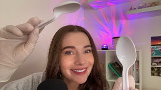 ASMR Rubber Gloves amp Plastic Spoons on Mic  Crinkling Sounds amp Tingles for Sleep amp Relaxation 🥄 [upl. by Myrtle]