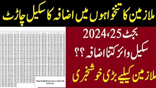 pay and pension increase chart 2024 2025  pay and pension increase govt employees chart [upl. by Bari]