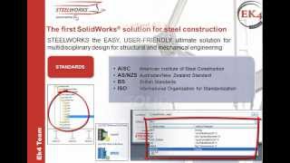 SolidWorks PLUG IN  EK4 SteelWorks  Es3 [upl. by Ailegave]