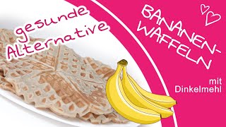 Waffelrezept Waffelteig mit Banane für lecker fluffige Waffeln [upl. by Ruthann261]