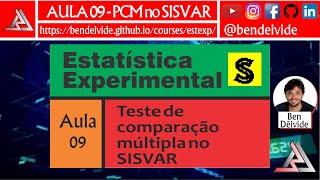 Estatística Experimental  Aula 09  Teste de Comparação Múltipla no SISVAR [upl. by Afital]