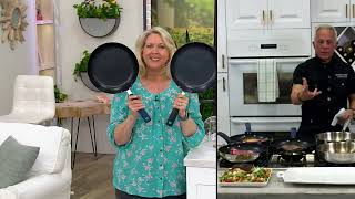 Zakarian by Dash 2Piece TruPro Nonstick Stainless Steel Clad FryPan Set on QVC [upl. by Ocirderf]