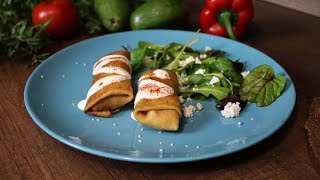 Meat amp Cheese Stuffed Blini Recipe [upl. by Ahsuat]