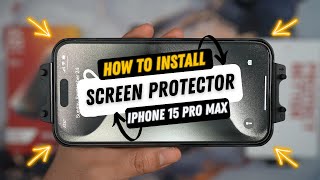 iPhone 15 Pro Max  How to Install Screen Protector [upl. by Ihsoyim358]