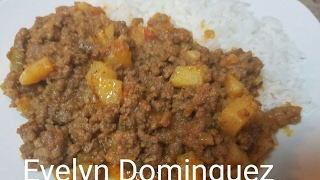 Como hacer picadillo Carne molida de res guisada [upl. by Zil]