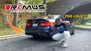 BMW M550i REMUS AXLEBACK EXHAUST  WATCH THIS BEFORE YOU BUY [upl. by Elga]