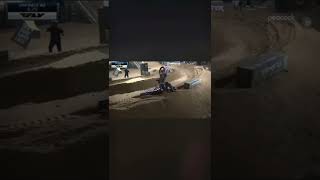 Vince Friese takes out Christian Craig 😳 supercross crash motocrossshorts [upl. by Filipe82]