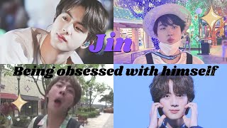 JIN being obsessed with himself✨  Ft Army 💜 Elmaria JIN  bts btsarmy [upl. by Nordna]