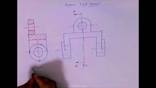 How to draw section when 2 views are given 1  Sectional orthography [upl. by Refotsirk406]