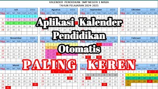 Aplikasi Kalender Pendidikan Otomatis  Format Excel [upl. by Beverlee554]