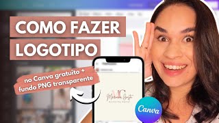 COMO FAZER LOGO NO CANVA GRÁTIS com fundo transparente  efeito Rose Gold  Mari Costa [upl. by Town174]