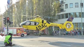 Christoph 15 in München LandungStart auf Münchner Goetheplatz  Absperrung durch BFPolizei [upl. by Aromas314]