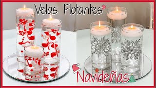 Como hacer velas flotantes para Navidad  Centros de Mesa Navideños  Decoración Navidad 2022 [upl. by Krell]