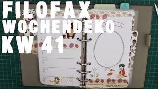 Filofax Wochendeko KW 41  dummesmaedchen [upl. by Sibell]