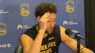 Klay Thompson Reacts To Draymond Green’s Indefinite Suspension From NBA [upl. by Nahgen189]