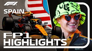 FP1 Highlights  2024 Spanish Grand Prix [upl. by Nelhsa]