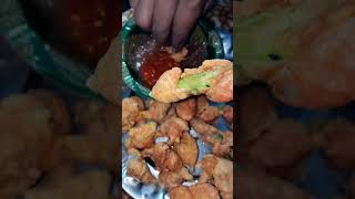 Mirchi ke pakode with lal chutney mix food foodie honeybabycutebabyviralvideo❣️❣️😘💖❣️ [upl. by Wallie467]