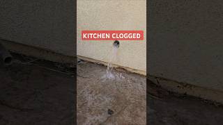 Kitchen Sink CLOGGED plumbing plumber fail cloggeddrain kitchen shorts fyp [upl. by Ativak]