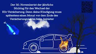 30 November ist der Stichtag bei deiner KfzVersicherung nicht vergessen [upl. by Akoek]