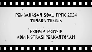 SOAL PPPK 2024  PENGADMINISTRASI PERKANTORAN  PART 1 pppk [upl. by Rome938]