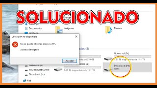 ACCESO DENEGADO A DISCO DURO  NO SE PUEDE TENER ACCESO A UNIDAD D E F G H [upl. by Raffarty768]